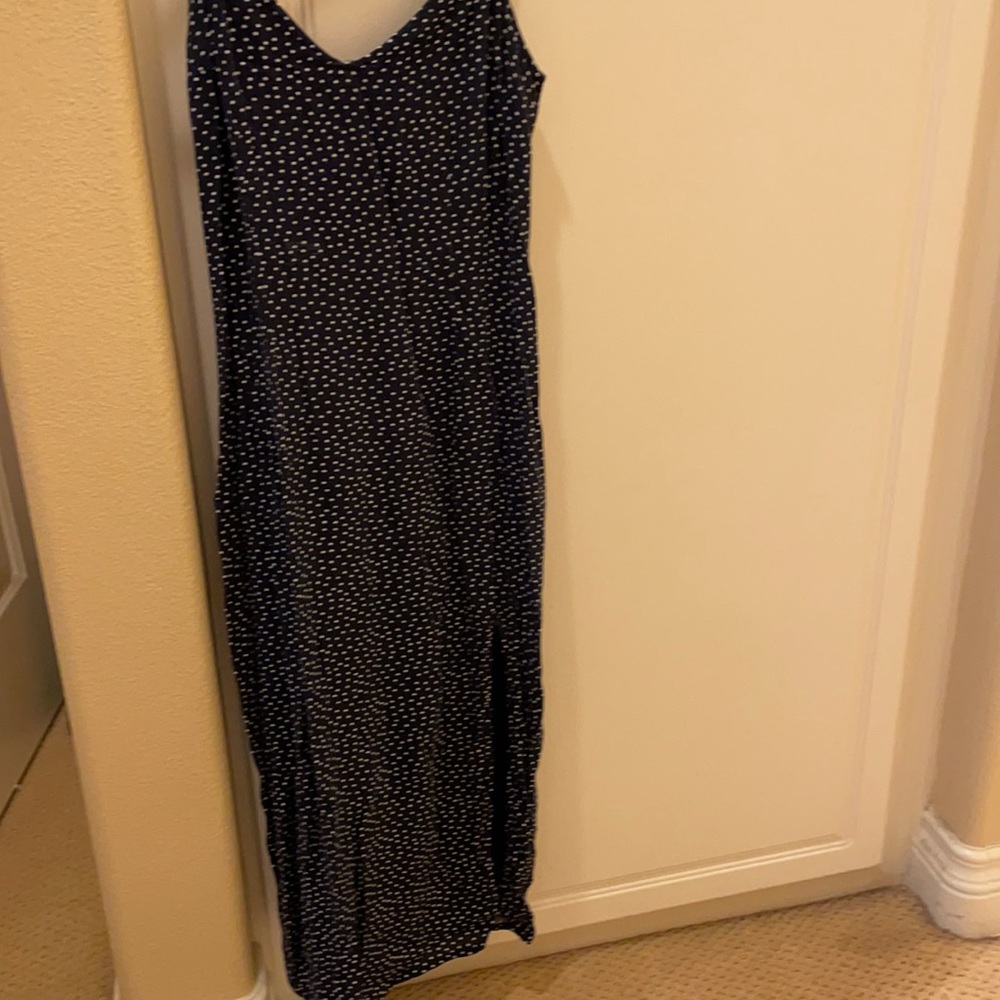 Abercrombie & Fitch Navy Polka Dot Midi Dress
